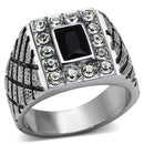 Silver Jewelry Rings Vintage Engagement Rings TK700 Stainless Steel Ring with Synthetic Alamode Fashion Jewelry Outlet