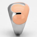 Vintage Engagement Rings TK802 Stainless Steel Ring with Epoxy in Orange