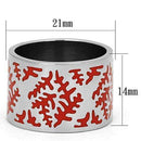 Silver Jewelry Rings Vintage Engagement Rings TK821 Stainless Steel Ring with Epoxy in Siam Alamode Fashion Jewelry Outlet