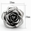 Vintage Engagement Rings TK923 Stainless Steel Ring with Epoxy in Jet