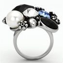 Vintage Engagement Rings TK941 Stainless Steel Ring with Synthetic