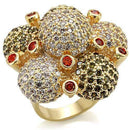Silver Jewelry Rings Vintage Gold Rings LO1600 Imitation Gold Brass Ring with CZ in Garnet Alamode Fashion Jewelry Outlet
