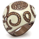 Silver Jewelry Rings Vintage Gold Rings LO1656 Chocolate Gold Brass Ring with AAA Grade CZ Alamode Fashion Jewelry Outlet
