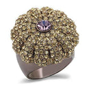 Silver Jewelry Rings Vintage Gold Rings LO1684 Chocolate Gold Brass Ring with Top Grade Crystal Alamode Fashion Jewelry Outlet