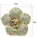 Vintage Gold Rings LO2484 Gold Brass Ring with AAA Grade CZ
