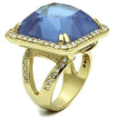 Vintage Gold Rings LO2511 Gold Brass Ring with Synthetic