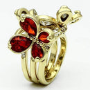 Vintage Gold Rings LO2547 Gold Brass Ring with Assorted