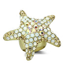 Silver Jewelry Rings Vintage Gold Rings LO2973 Matte Gold Brass Ring with Top Grade Crystal Alamode Fashion Jewelry Outlet