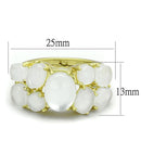 Vintage Gold Rings LO3254 Gold Brass Ring with Synthetic in Aurora Borealis