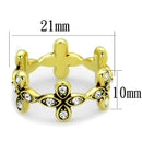Vintage Gold Rings LO3518 Gold Brass Ring with Top Grade Crystal