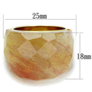 Silver Jewelry Rings Vintage Gold Rings LO3582 Gold Brass Ring with Synthetic in Light Peach Alamode Fashion Jewelry Outlet