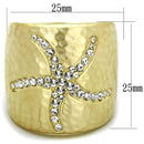 Silver Jewelry Rings Vintage Gold Rings LO3637 Gold & Brush Brass Ring with Top Grade Crystal Alamode Fashion Jewelry Outlet