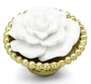 Silver Jewelry Rings Vintage Gold Rings LO3660 Gold & Brush Brass Ring with Synthetic Alamode Fashion Jewelry Outlet