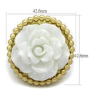 Silver Jewelry Rings Vintage Gold Rings LO3660 Gold & Brush Brass Ring with Synthetic Alamode Fashion Jewelry Outlet