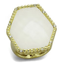 Silver Jewelry Rings Vintage Gold Rings LO3691 Gold & Brush Brass Ring with Synthetic Alamode Fashion Jewelry Outlet