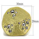 Silver Jewelry Rings Vintage Gold Rings LO3694 Gold & Brush Brass Ring with Top Grade Crystal Alamode Fashion Jewelry Outlet