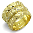 Silver Jewelry Rings Vintage Gold Rings LO3946 Gold & Brush Brass Ring with Top Grade Crystal Alamode Fashion Jewelry Outlet
