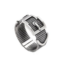 Silver Jewelry Rings Vintage Unique Belt Pattern Women Leisure Sterling Silver Ring TIY