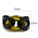 Wedding Rings For Women TK2682 Black - Stainless Steel Ring with Synthetic