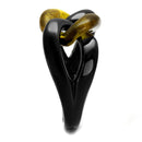 Wedding Rings For Women TK2682 Black - Stainless Steel Ring with Synthetic