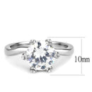 Wedding Rings TK3700 Stainless Steel Ring with AAA Grade CZ