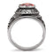 Silver Jewelry Rings Wedding Rings TK414703 Stainless Steel Ring with Synthetic in Siam Alamode Fashion Jewelry Outlet