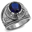 Wedding Rings TK414707 Stainless Steel Ring with Synthetic in Sapphire