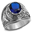 Wedding Rings TK414708 Stainless Steel Ring with Synthetic in Sapphire