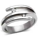 Wedding Rings TK478 Stainless Steel Ring with AAA Grade CZ
