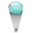 Wedding Rings TK509 Stainless Steel Ring with Epoxy in Turquoise