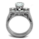 Wedding Rings TK5X019 Stainless Steel Ring with AAA Grade CZ