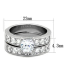 Wedding Rings TK61206 Stainless Steel Ring with AAA Grade CZ