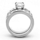Wedding Rings TK61206 Stainless Steel Ring with AAA Grade CZ