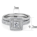 Silver Jewelry Rings Women's Band Rings DA064 Stainless Steel Ring with AAA Grade CZ Alamode Fashion Jewelry Outlet