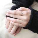 Women's Band Rings DA107 Stainless Steel Ring with AAA Grade CZ