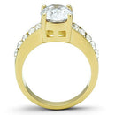 Women's Gold Band Rings TK1675 Gold - Stainless Steel Ring with CZ