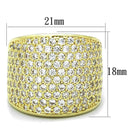 Yellow Gold Engagement Rings LO3284 Gold Brass Ring with AAA Grade CZ