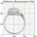 Yellow Gold Ring 0W099 Gold+Rhodium Brass Ring with AAA Grade CZ