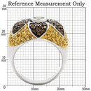 Yellow Gold Ring 0W154 Rhodium+Gold+ Ruthenium Brass Ring with AAA Grade CZ