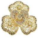 Yellow Gold Ring 0W312 Gold Brass Ring with AAA Grade CZ
