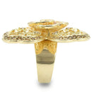 Yellow Gold Ring 0W312 Gold Brass Ring with AAA Grade CZ