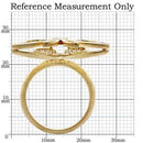 Yellow Gold Ring 1W096 Matte Gold Brass Ring with AAA Grade CZ