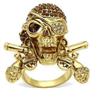 Yellow Gold Ring 3W004 Gold White Metal Ring with Top Grade Crystal