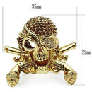 Yellow Gold Ring 3W004 Gold White Metal Ring with Top Grade Crystal