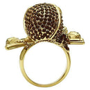 Yellow Gold Ring 3W004 Gold White Metal Ring with Top Grade Crystal