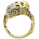 Yellow Gold Ring 3W007 Gold White Metal Ring with Top Grade Crystal