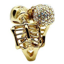 Yellow Gold Ring 3W007 Gold White Metal Ring with Top Grade Crystal