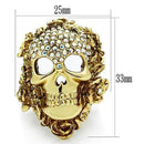 Yellow Gold Ring 3W017 Gold White Metal Ring with Top Grade Crystal