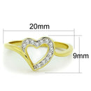 Silver Jewelry Rings Yellow Gold Ring 3W870 Gold+Rhodium Brass Ring with AAA Grade CZ Alamode Fashion Jewelry Outlet