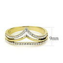 Silver Jewelry Rings Yellow Gold Ring DA250 Gold - Stainless Steel Ring with AAA Grade CZ Alamode Fashion Jewelry Outlet